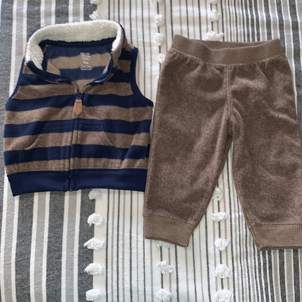 Baby boy fleece outfit